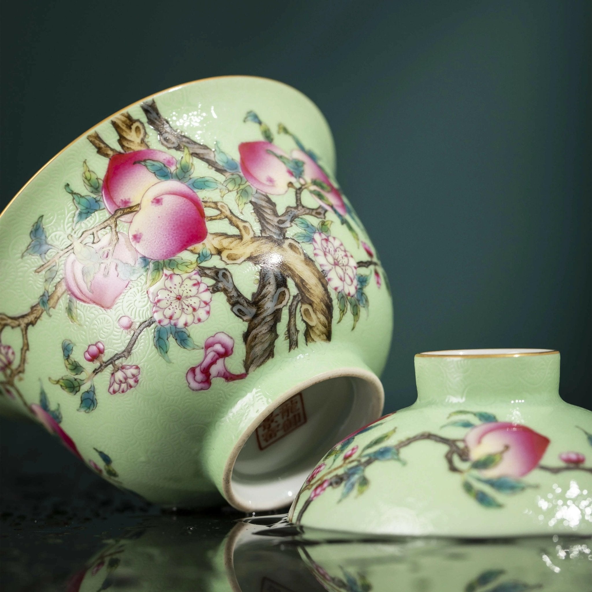 Pa Hua Jiu Tao - Jing De Zhen Porcelain Gaiwan - zycs_China - tea - teapot