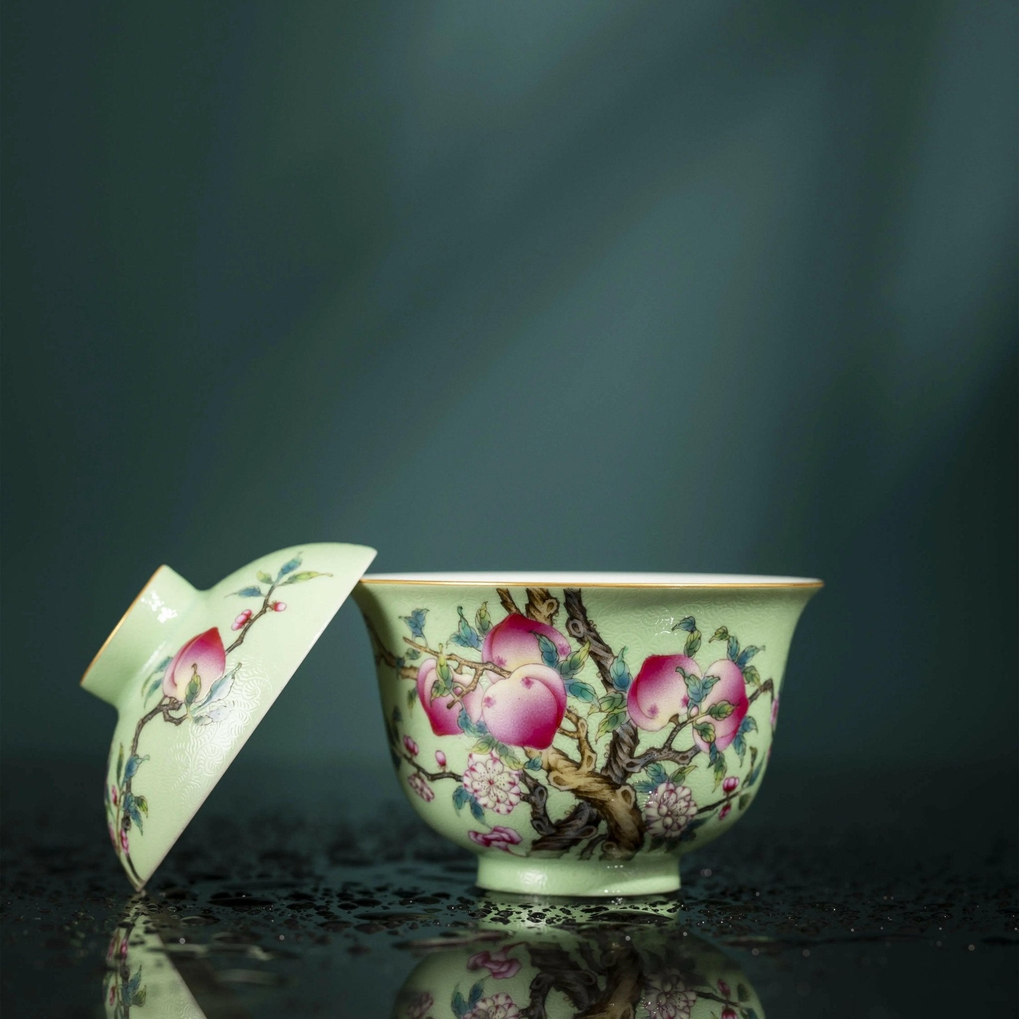 Pa Hua Jiu Tao - Jing De Zhen Porcelain Gaiwan - zycs_China - tea - teapot