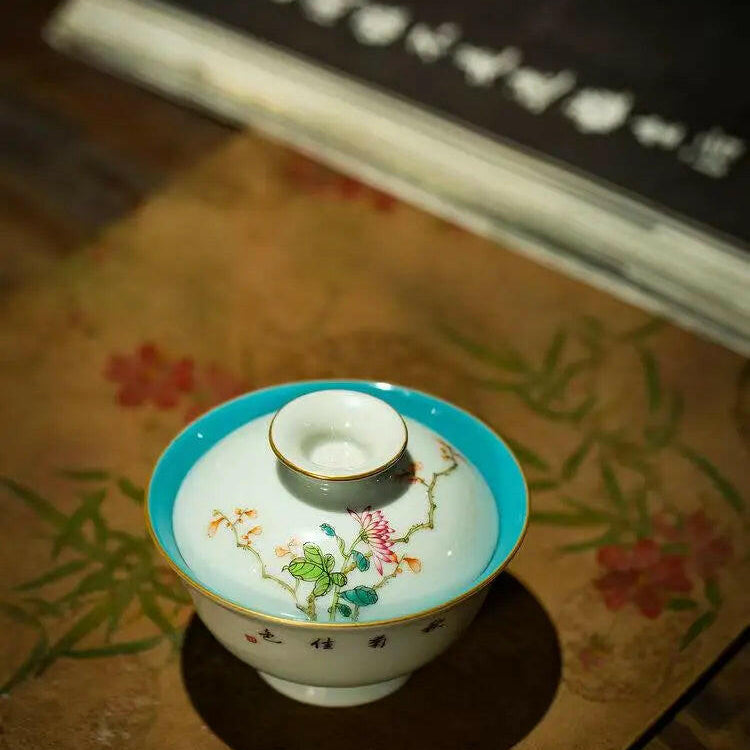 Qiu Ju - Jing De Zhen Porcelain Gaiwan - zycs_China - tea - teapot
