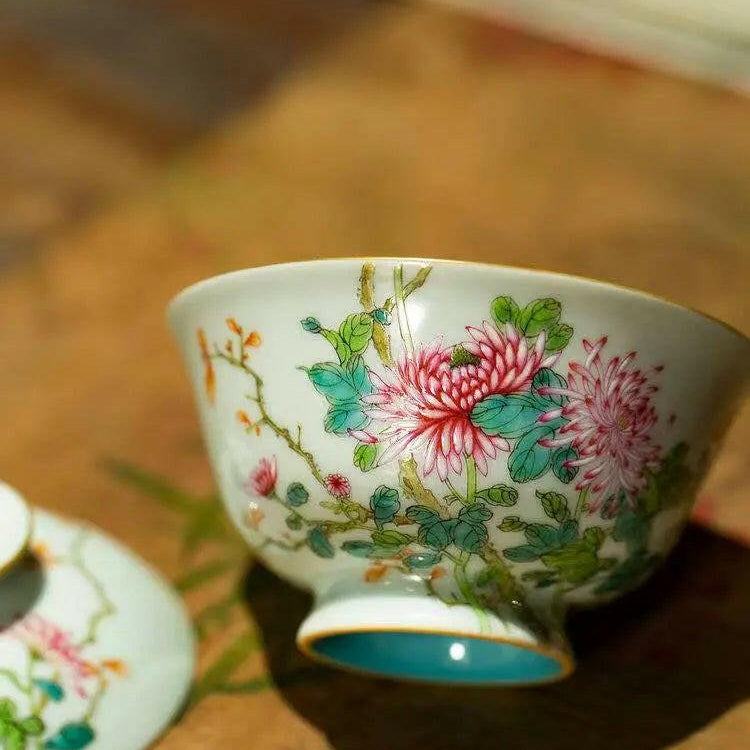 Qiu Ju - Jing De Zhen Porcelain Gaiwan - zycs_China - tea - teapot