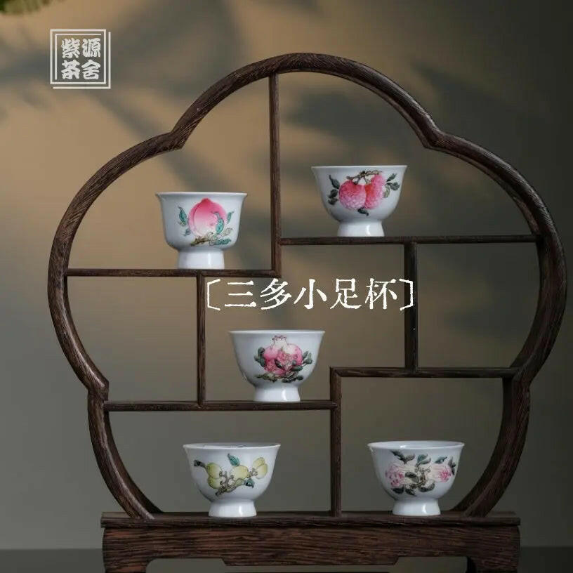 San Duo Xiao Zu Bei - Jing De Zhen Porcelain Teacup - zycs_China - tea - teapot