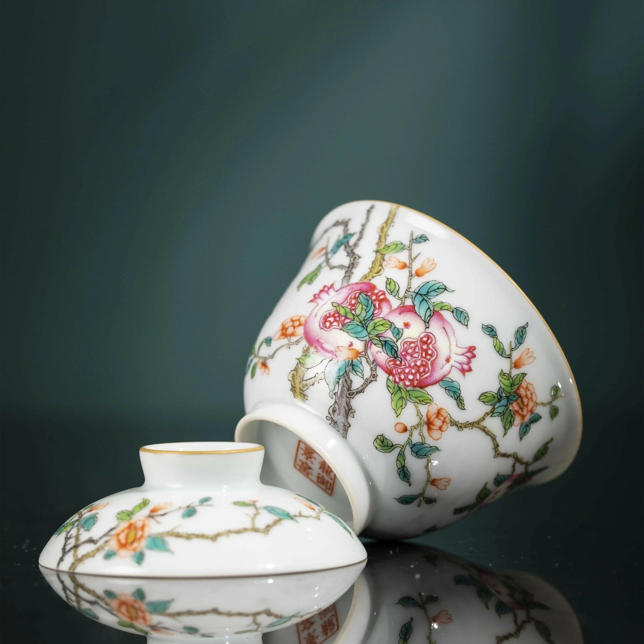 Shi Liu - Jing De Zhen Porcelain Gaiwan - zycs_China - tea - teapot