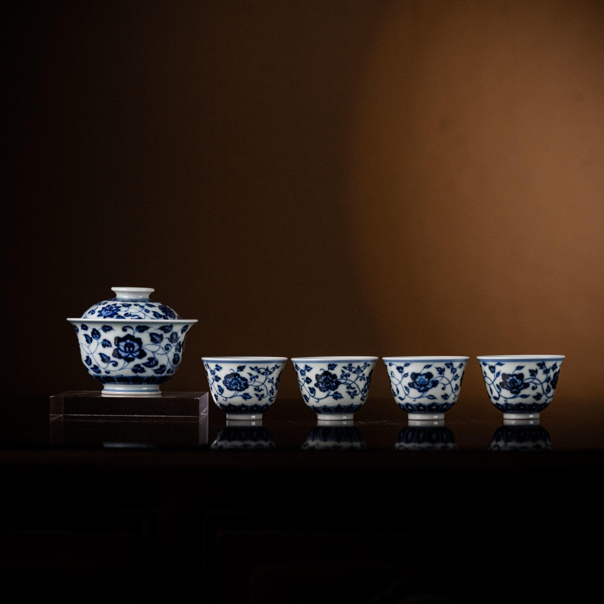 Si Ji Hua Hui 120cc - Jing De Zhen Porcelain Gaiwan zycschina