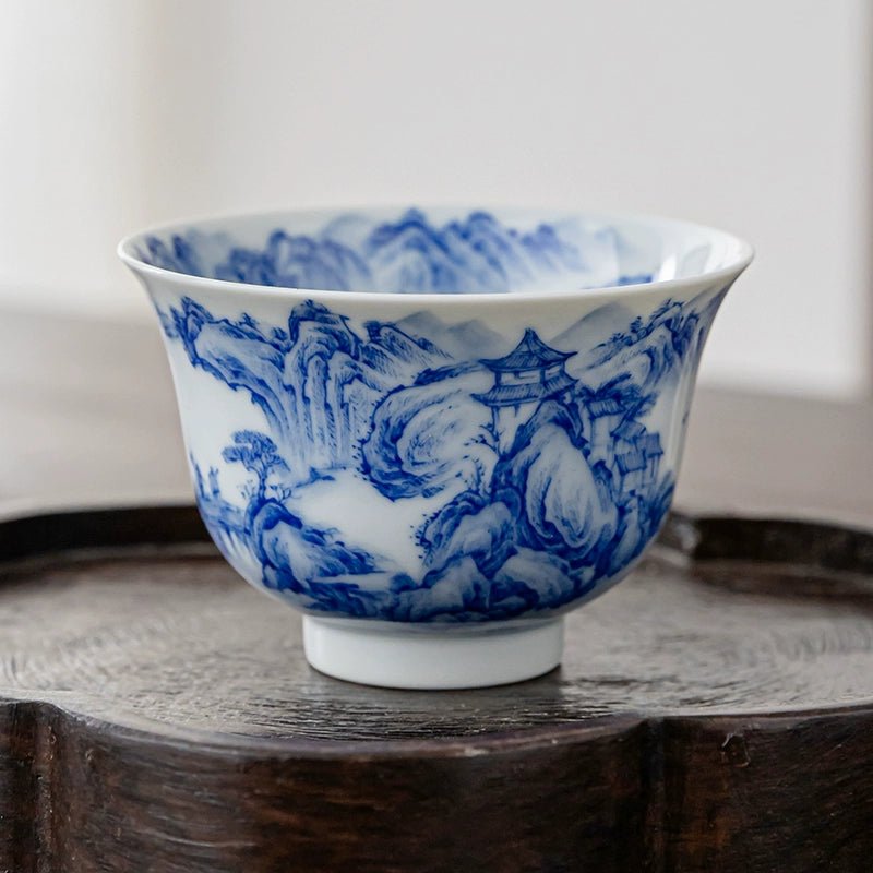 Song Hua Shan Shui 130cc - Jing De Zhen Porcelain Gaiwan - zycs_China