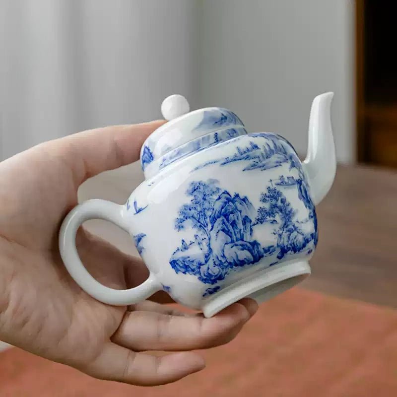 Song Hua Shan Shui 200cc - Jing De Zhen Porcelain Teapot - zycs_China