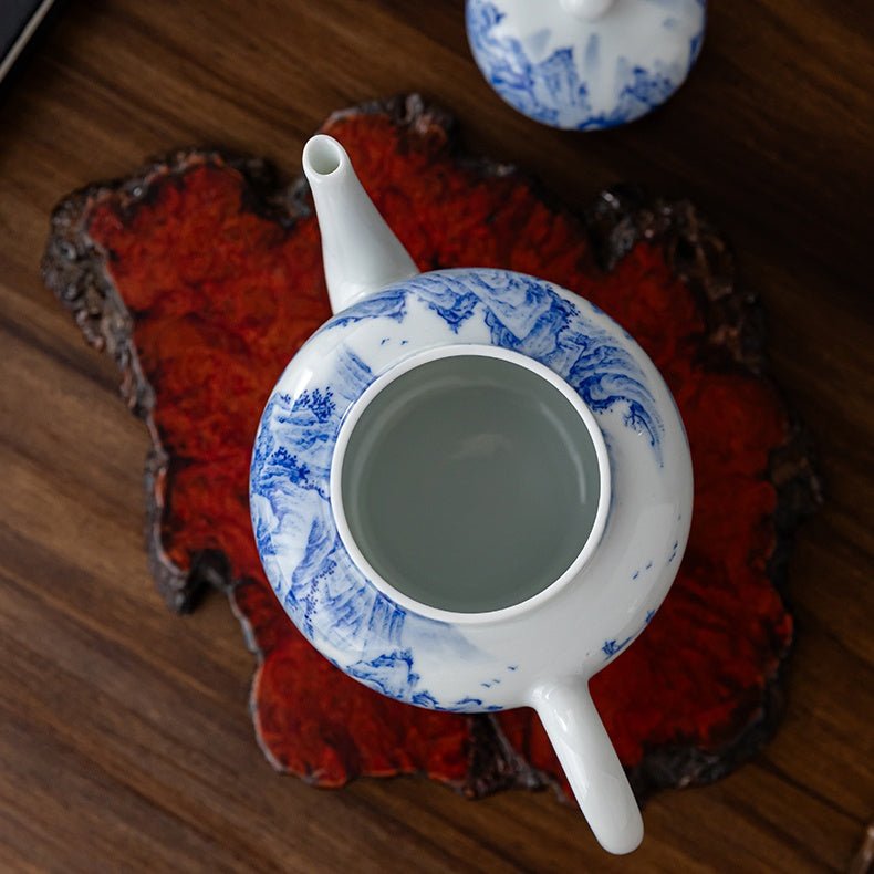 Song Hua Shan Shui 200cc - Jing De Zhen Porcelain Teapot - zycs_China