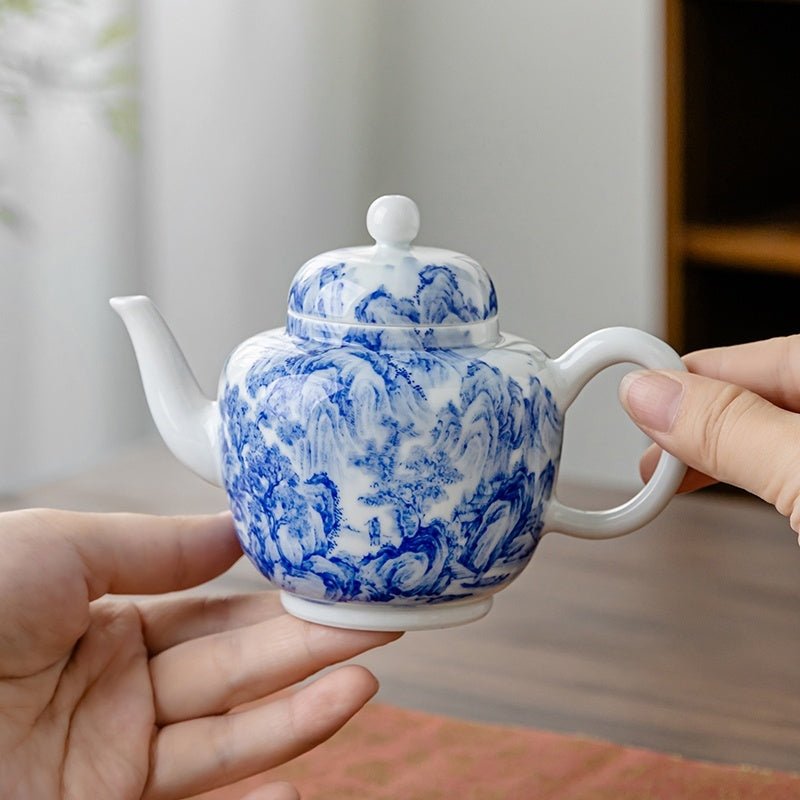 Song Hua Shan Shui 200cc - Jing De Zhen Porcelain Teapot - zycs_China