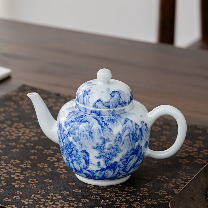 Song Hua Shan Shui 200cc - Jing De Zhen Porcelain Teapot - zycs_China