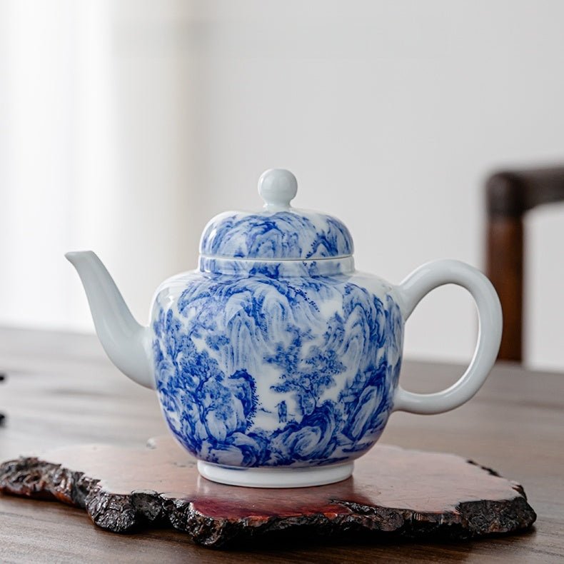 Song Hua Shan Shui 200cc - Jing De Zhen Porcelain Teapot - zycs_China