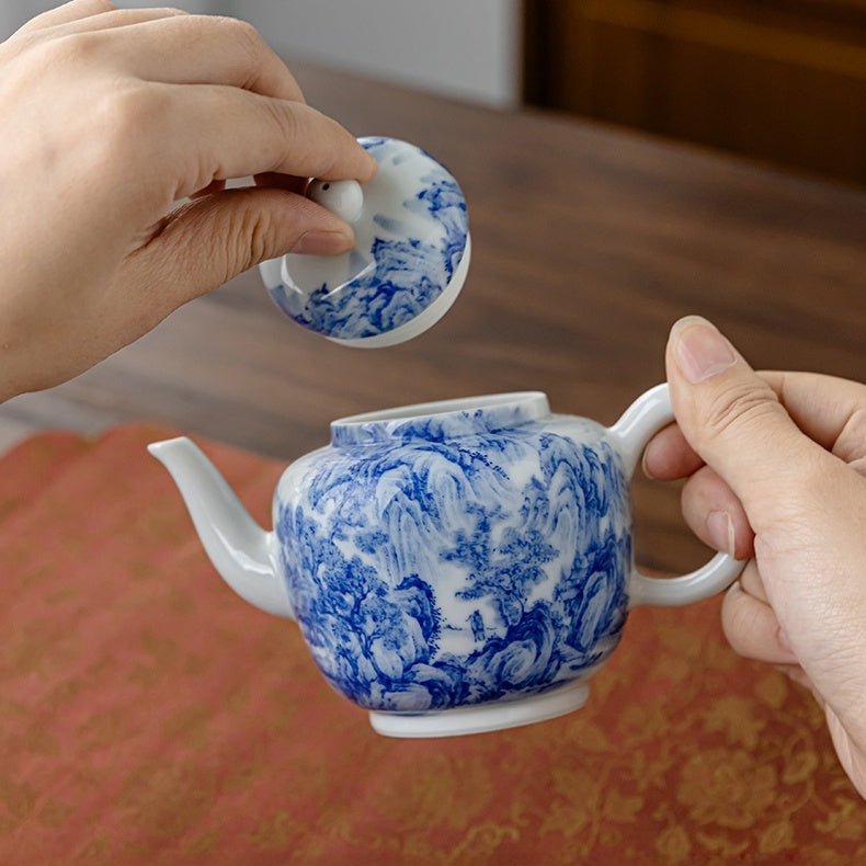 Song Hua Shan Shui 200cc - Jing De Zhen Porcelain Teapot - zycs_China