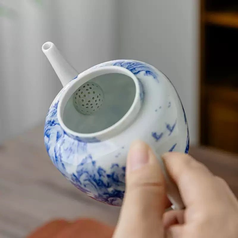 Song Hua Shan Shui 200cc - Jing De Zhen Porcelain Teapot - zycs_China