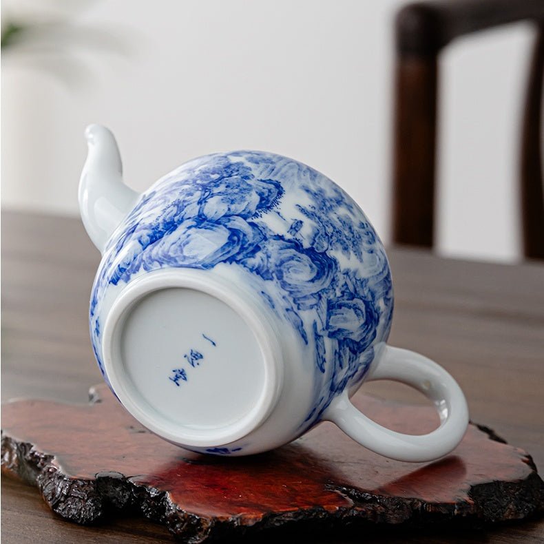 Song Hua Shan Shui 200cc - Jing De Zhen Porcelain Teapot - zycs_China