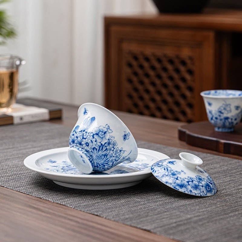 Wan Hua 130cc - Jing De Zhen Porcelain Gaiwan - zycs_China