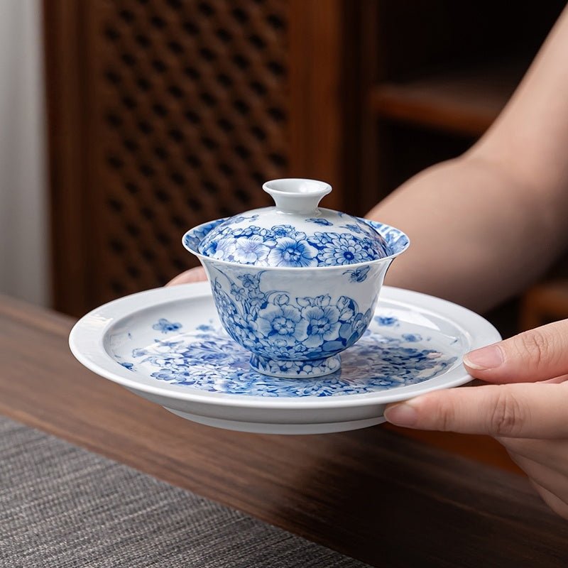 Wan Hua 130cc - Jing De Zhen Porcelain Gaiwan - zycs_China
