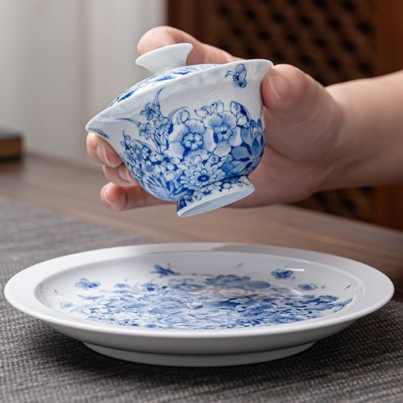 Wan Hua 130cc - Jing De Zhen Porcelain Gaiwan - zycs_China