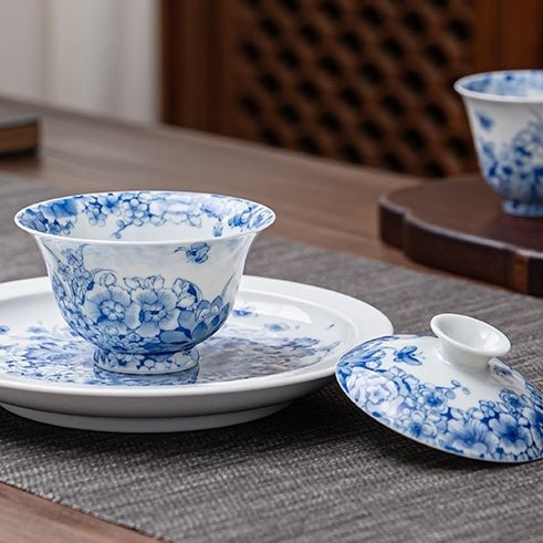Wan Hua 130cc - Jing De Zhen Porcelain Gaiwan - zycs_China