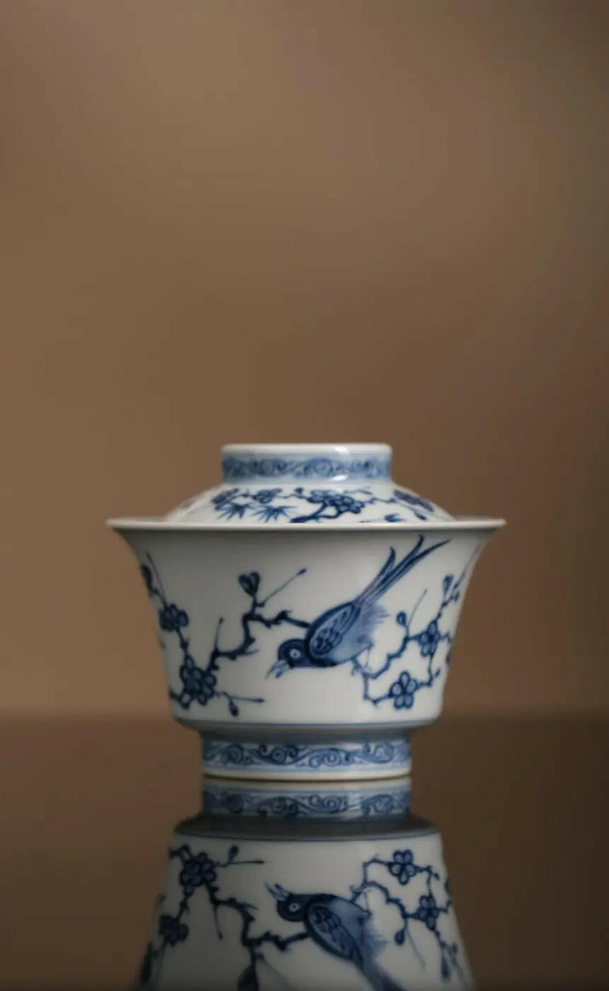 Xi Que Deng Mei - Jing De Zhen Porcelain Gaiwan zycschina