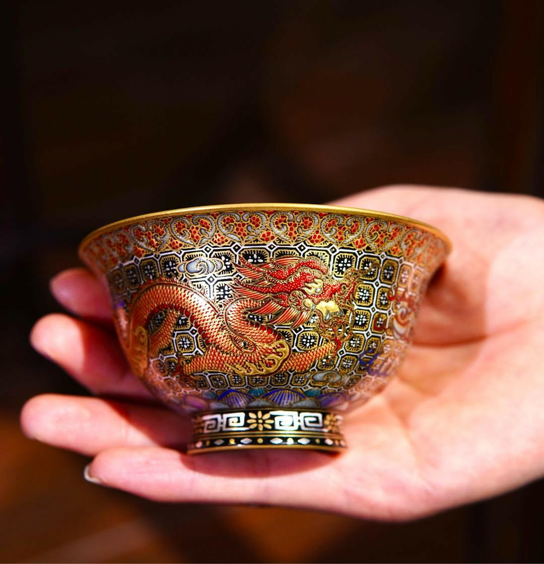 Shuang Long Wen - Jing De Zhen Porcelain Teacup zycschina