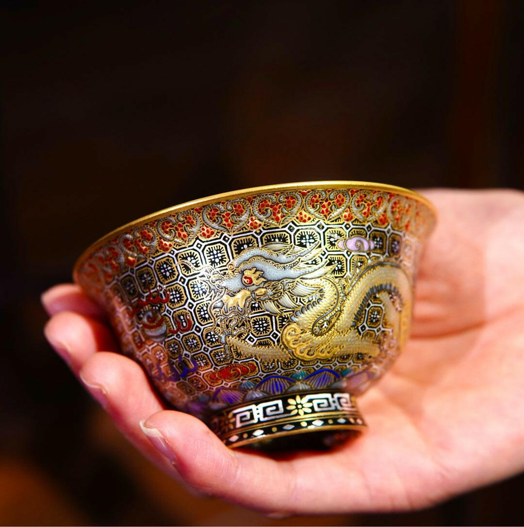 Shuang Long Wen - Jing De Zhen Porcelain Teacup zycschina