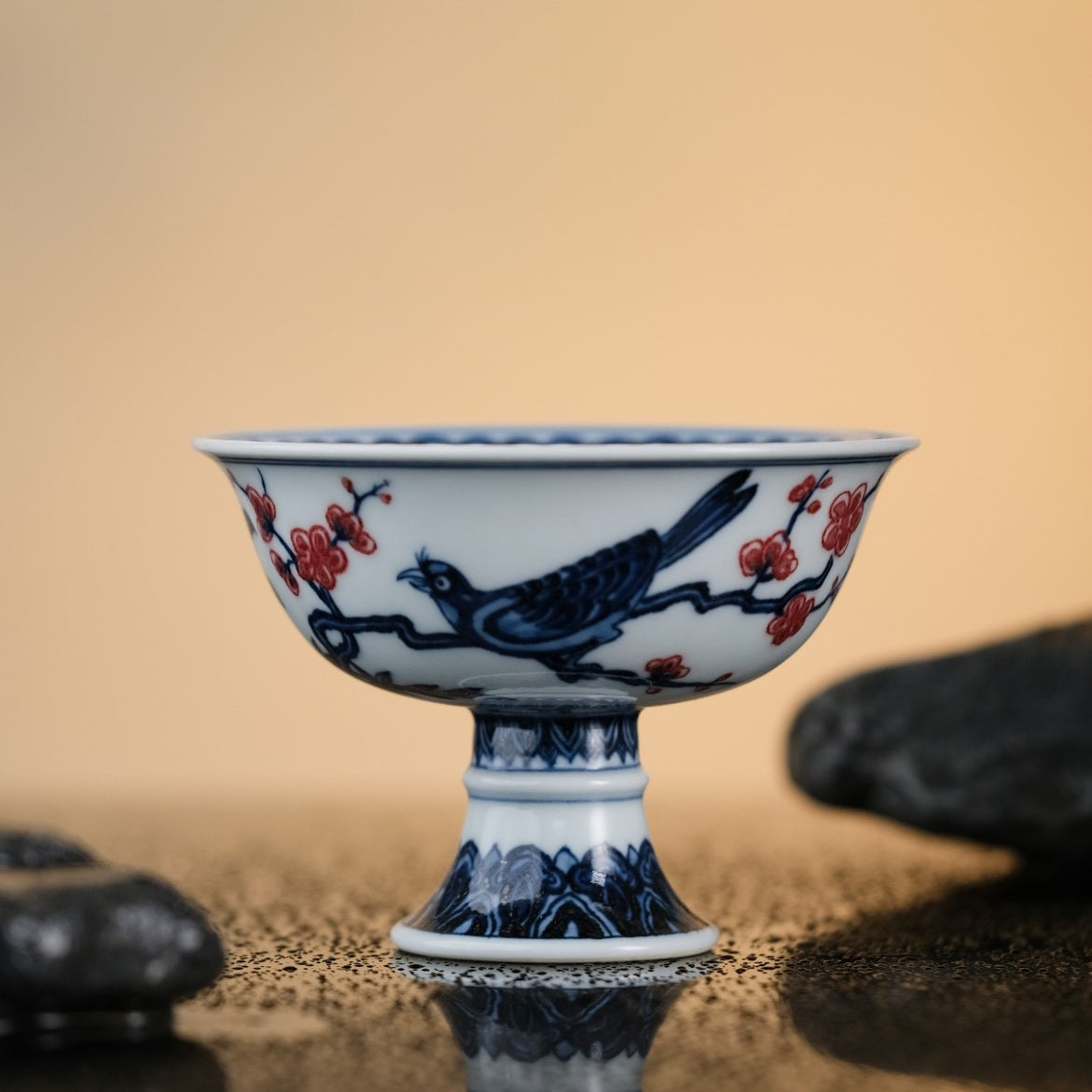 Xi Que Deng Mei - Jing De Zhen Porcelain Teacup.