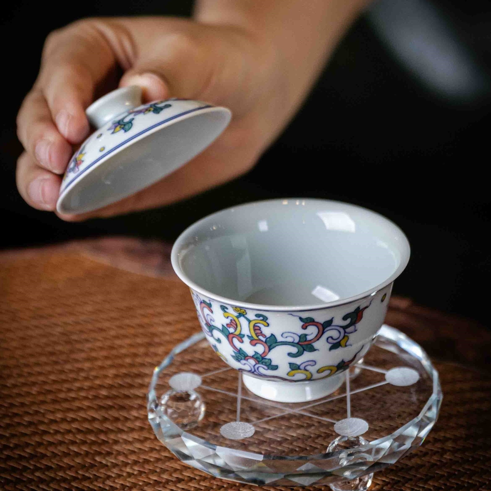 Wu Cai Ru Yi 75cc - Jing De Zhen Porcelain Gaiwan - zycs_China