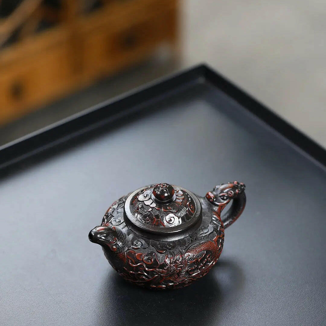 Xiang Long Lian Zi 190cc - Yixing Handmade Teapot - zycs_China