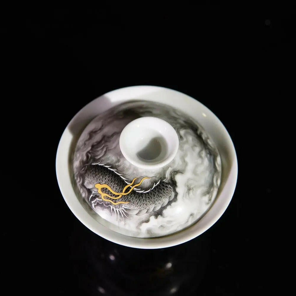 Xiang Long Wen Gai Wan - Porcelain Gaiwan - zycs_China - tea - teapot