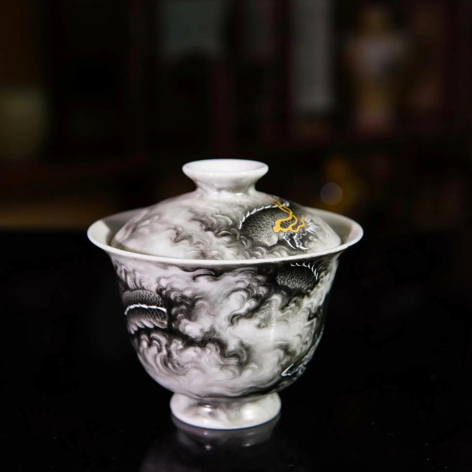Xiang Long Wen Gai Wan - Porcelain Gaiwan - zycs_China - tea - teapot