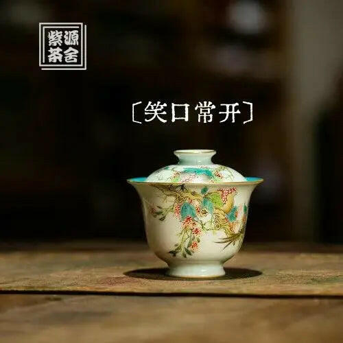 Xiao Kou Chang Kai - Jing De Zhen Porcelain Gaiwan - zycs_China - tea - teapot