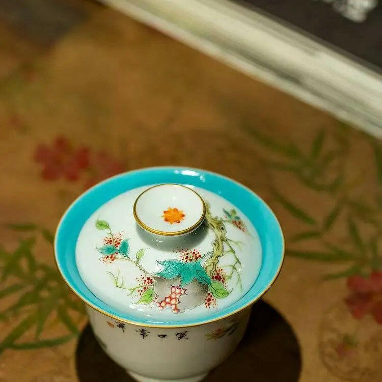 Xiao Kou Chang Kai - Jing De Zhen Porcelain Gaiwan - zycs_China - tea - teapot