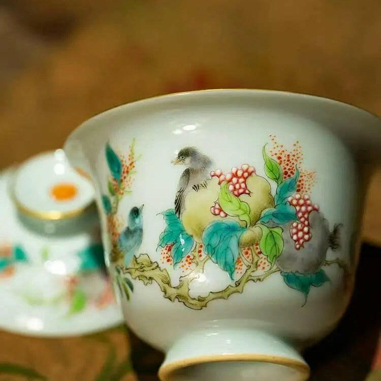 Xiao Kou Chang Kai - Jing De Zhen Porcelain Gaiwan - zycs_China - tea - teapot