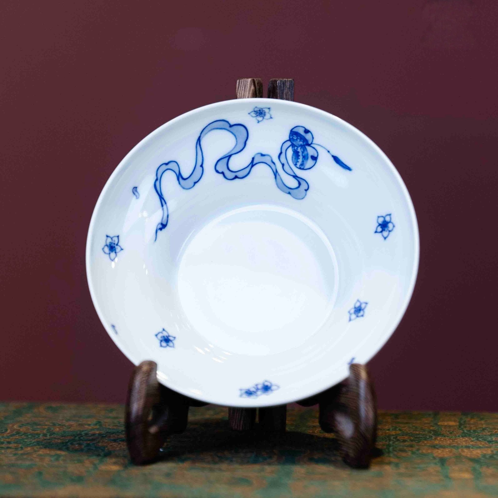 Xiu Qiu Hua 120cc - Jing De Zhen Porcelain Gaiwan - zycs_China