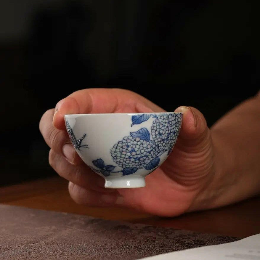 Xiu Qiu Hua - Jing De Zhen Porcelain Teacup - zycs_China - tea - teapot