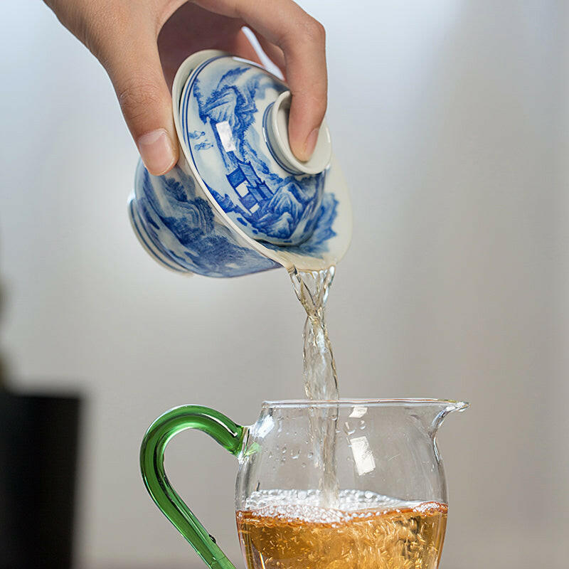 Nei Wai Shan Cun Ren Jia - Jing De Zhen Porcelain Gaiwan zycschina