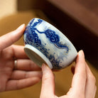 Miao Jin Guo Qiang Yun Long Wen - Porcelain Teacup zycschina