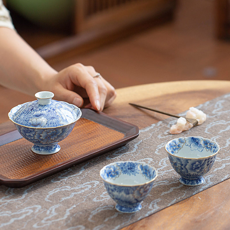 Miao Jin Wan Hua - Jing De Zhen Porcelain Gaiwan zycschina