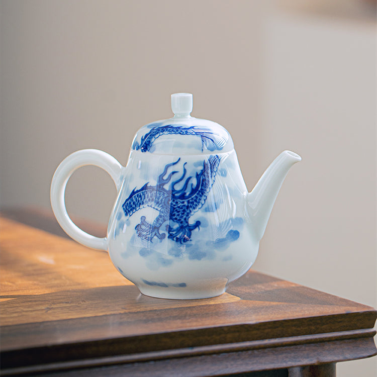 Guo Qiang Yun Hai Teng Long - Jing De Zhen Porcelain Teapot zycschina