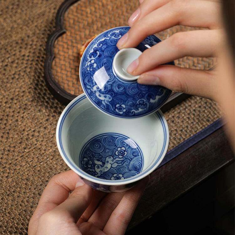 Lu Lu Lian Sheng - Jing De Zhen Porcelain Gaiwan zycschina
