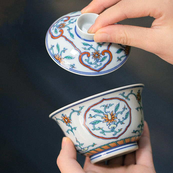 Ru Yi Kai Chuang Hua Hui - Jing De Zhen Porcelain Gaiwan zycschina