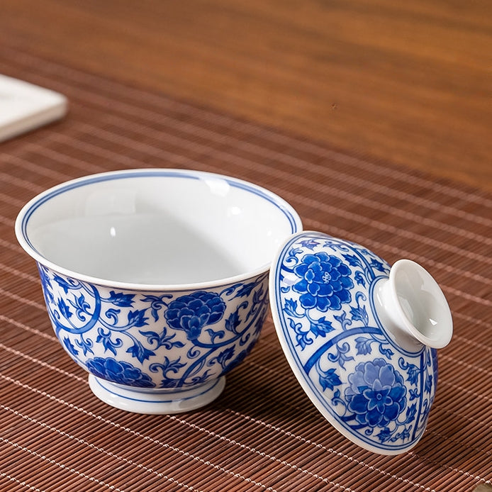 Chan Zhi Mu Dan 150cc - Jing De Zhen Porcelain Gaiwan zycschina