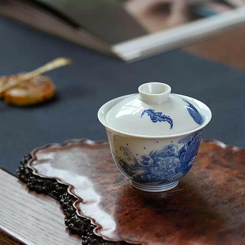 Hai Shou Wen - Jing De Zhen Porcelain Gaiwan zycschina