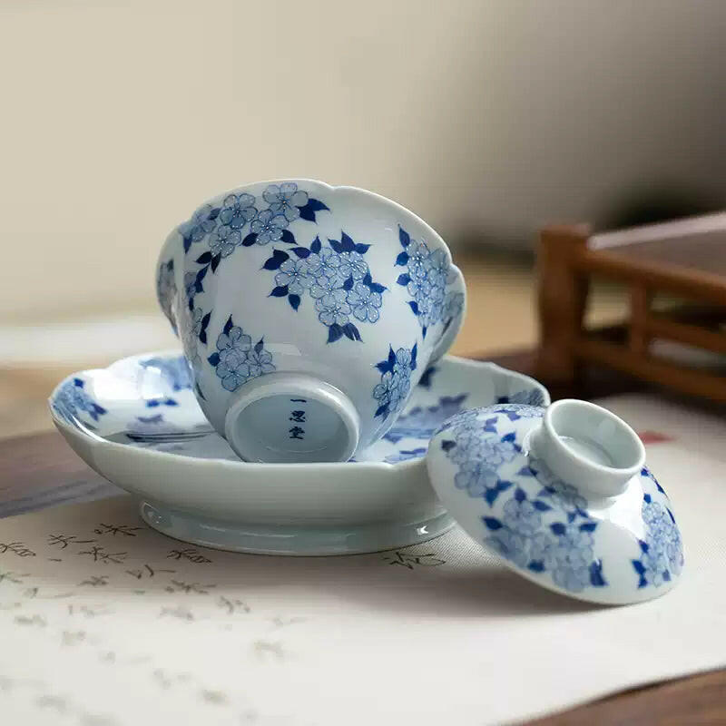 Li Hua Sa Jin - Jing De Zhen Porcelain Gaiwan zycschina