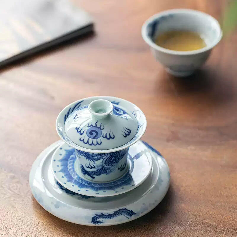 Nei Wai Long Feng Wen - Jing De Zhen Porcelain Gaiwan zycschina