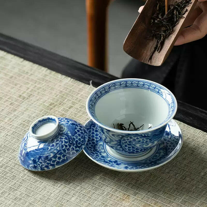 Yun Long Wen - Jing De Zhen Porcelain Gaiwan zycschina