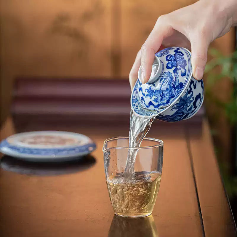 Shi Zi Xiu Qiu - Jing De Zhen Porcelain Gaiwan zycschina