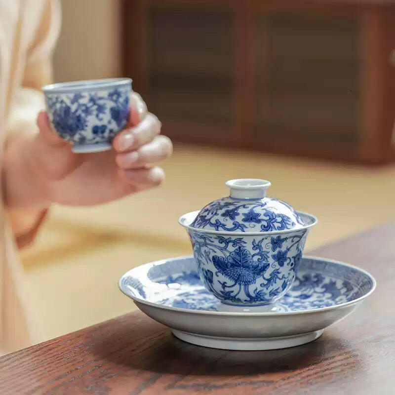 Xi Fan Lian Wen - Jing De Zhen Porcelain Gaiwan zycschina