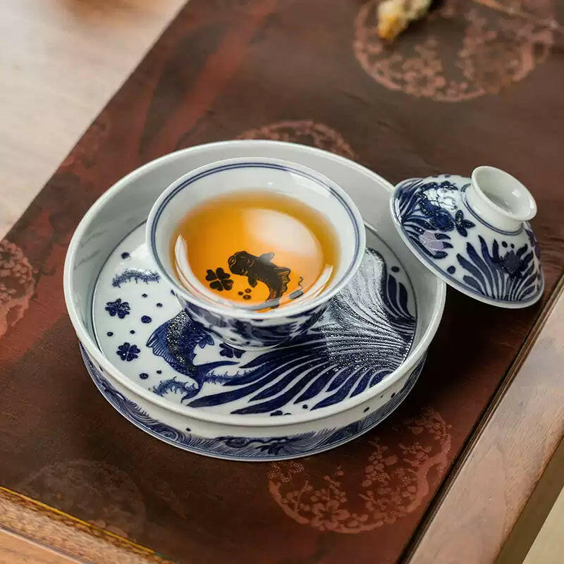 Yu Zao Wen - Jing De Zhen Porcelain Gaiwan zycschina