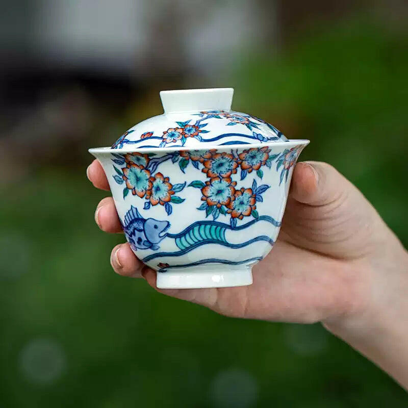 Tao Hua Liu Shui - Jing De Zhen Porcelain Gaiwan zycschina