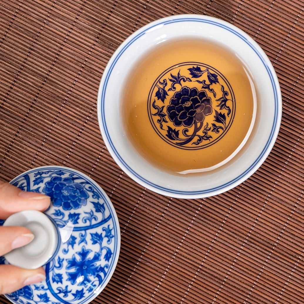 Chan Zhi Mu Dan 150cc - Jing De Zhen Porcelain Gaiwan zycschina