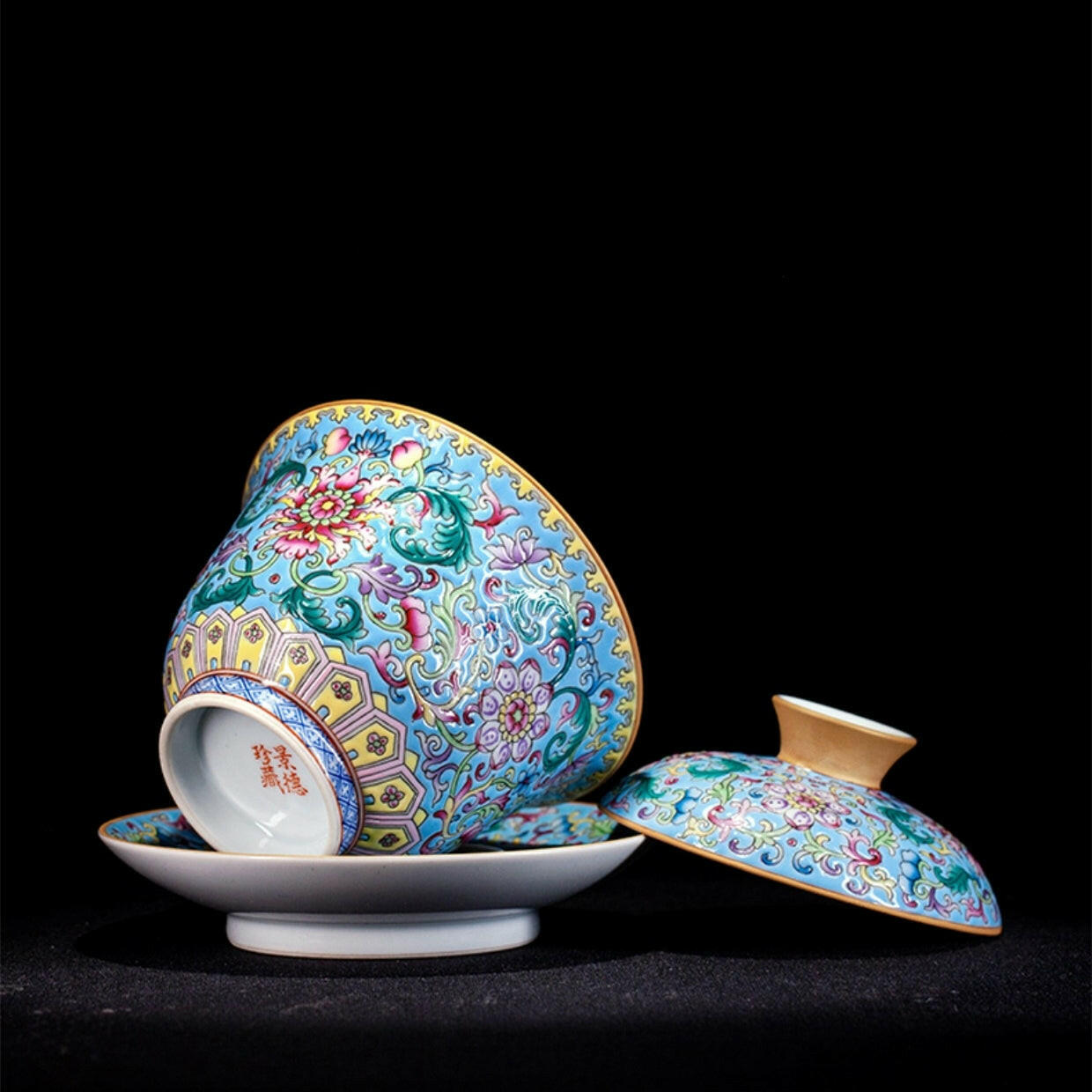 Lan Di Chan Zhi Lian - Jing De Zhen Porcelain Gaiwan zycschina